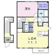 ローズコートBの間取り画像