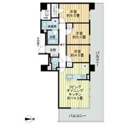ライオンズタワー岡山千日前の間取り画像