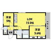 マンション緑黒石B棟の間取り画像