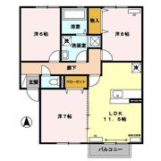 ベルメゾン広面の間取り画像