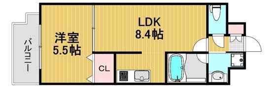 Axis天神南 壱番館の間取り画像