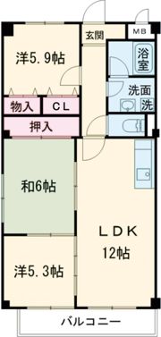 リーヴァ三日市の間取り画像