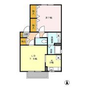 エコーハイツ桜 Aの間取り画像