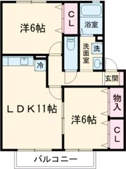 セジュール岩瀬の間取り画像