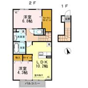 ルミエールひびきの間取り画像