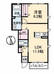 シャーメゾン稗田西の間取り画像
