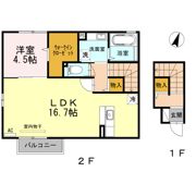 グランステージ上木戸 Bの間取り画像