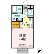 カレッジタウン C・D棟 D棟の間取り画像