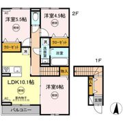 リバーフィールドⅡの間取り画像