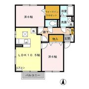 グローリオ城南 Aの間取り画像