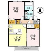 リビングタウン飯田 B棟の間取り画像