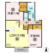 スカイブルー Bの間取り画像