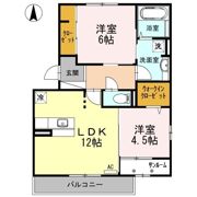 Le ciel blue(ﾙ ｼｴﾙ ﾌﾞﾙｰ）2の間取り画像