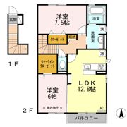 ルーエ・ポム Aの間取り画像