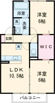 エクレール美濃屋 Dの間取り画像