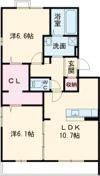 Side Three B棟の間取り画像
