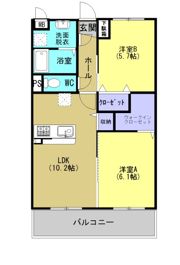 コモード Ⅱの間取り画像