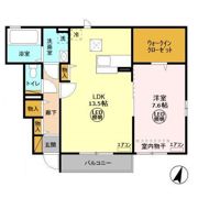 サウス・クレスト Aの間取り画像