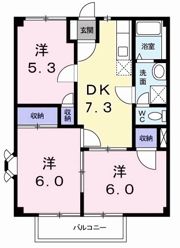 コモドハイツBの間取り画像