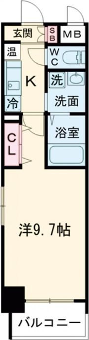 アドバンス三宮Ⅲリンクスの間取り画像