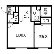 ラウレア八軒の間取り画像