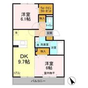 コスモパーク Bの間取り画像