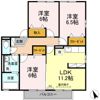 ボヌールK2の間取り画像