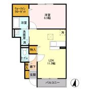アクアパーム Dの間取り画像
