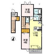 ヴィルヌーヴ B棟の間取り画像