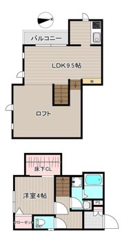 CB都府楼パーチェの間取り画像