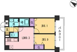 コンダクト福岡東の間取り画像
