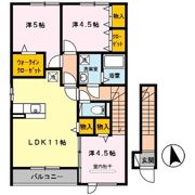 D-room秋月 A棟の間取り画像