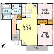 ヴィラ桜木 A棟の間取り画像