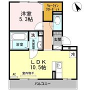 エスポワール祇園Bの間取り画像