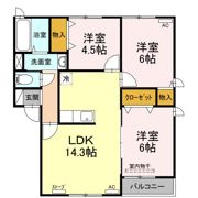 リビングタウン大野 Aの間取り画像