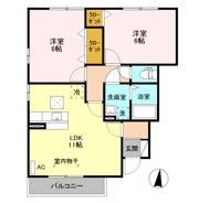 ライネスハイム Aの間取り画像