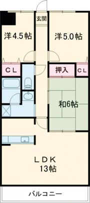 キャッスル桜ヶ丘の間取り画像
