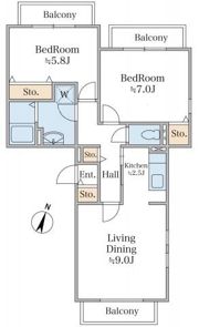 パレットキューブ公津の杜C棟の間取り画像