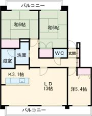 エメラルドグリーンⅤの間取り画像