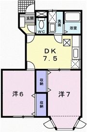 アメニティー北平野Aの間取り画像