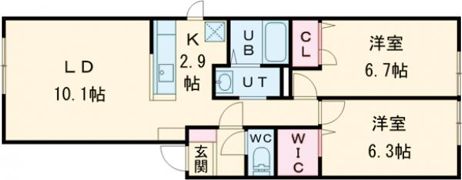 ルミエールピースアベニューの間取り画像