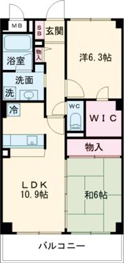 クレール西大寺の間取り画像