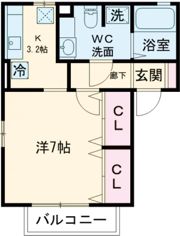 アレーゼ横尾の間取り画像