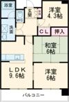 朝日プラザ姫路城南サバーブの間取り画像