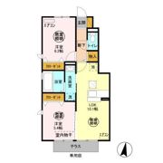 カモミール Bの間取り画像