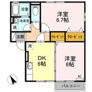 ヴィル グリシーヌ A/Bの間取り画像