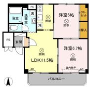 グランデュール高柳 A棟の間取り画像