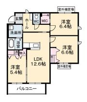 グランマスト高柳 A棟の間取り画像