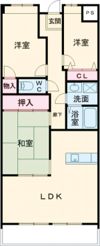 プラザハイツ二ツ屋D棟の間取り画像