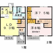 ピーチヒルテラス 2番館の間取り画像